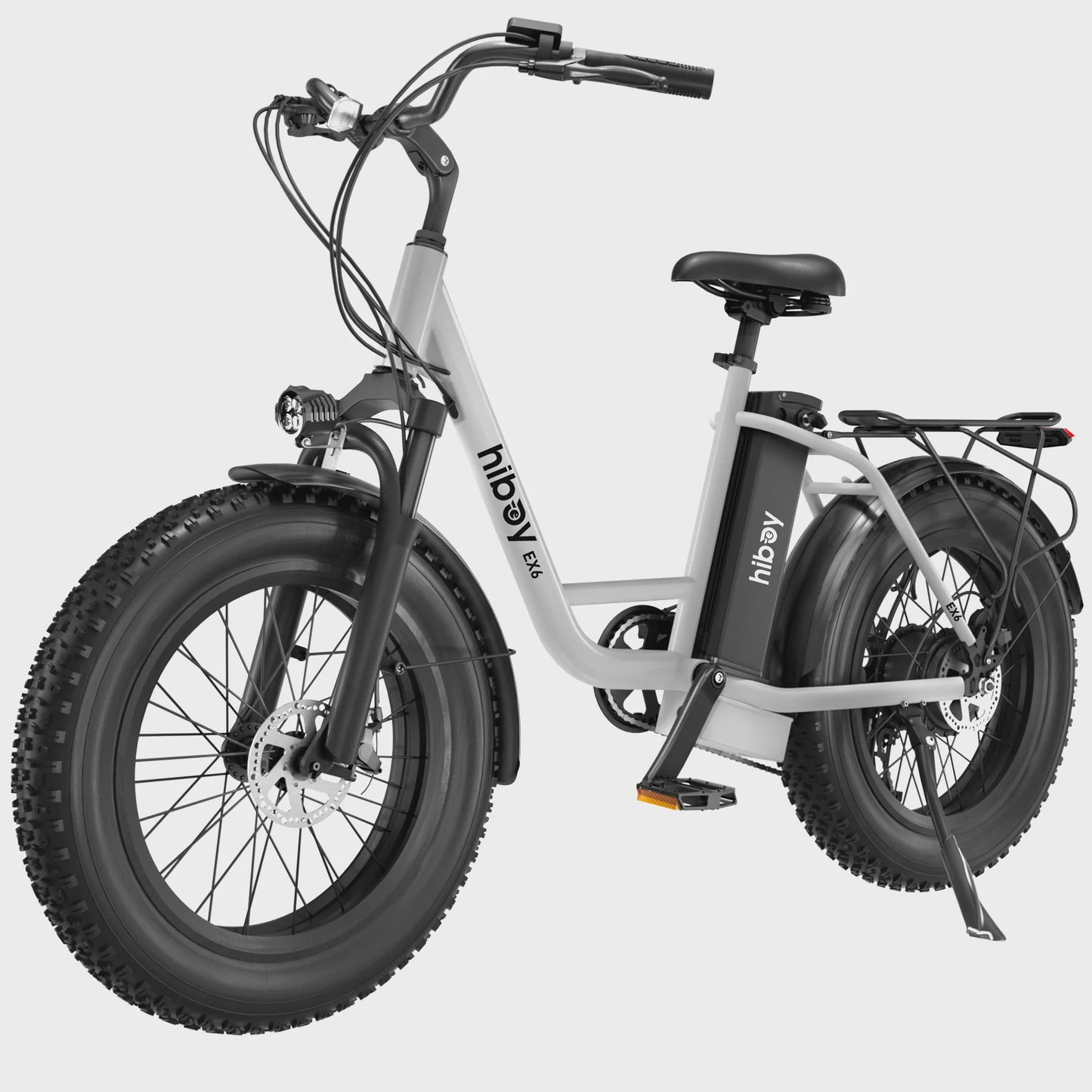 EX6 Step-Thru Fat Tire Electric Bike (White) (HIBEX6WHITE)