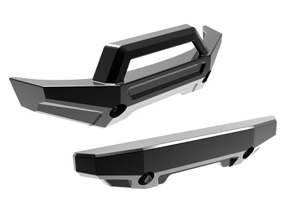 Front and Rear Bumper Black Chrome for Mini Maxx (TRA10735-BLKCR)