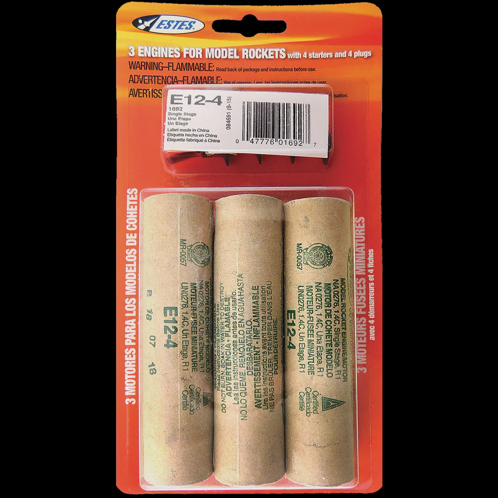 E12-4 Standard Engines for Model Rockets (3) (EST10029)