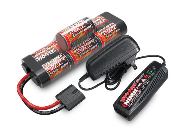 3000mAh 7-Cell Hump NiMh Battery with 2A AC Charger Completer Pack (TRA2984)