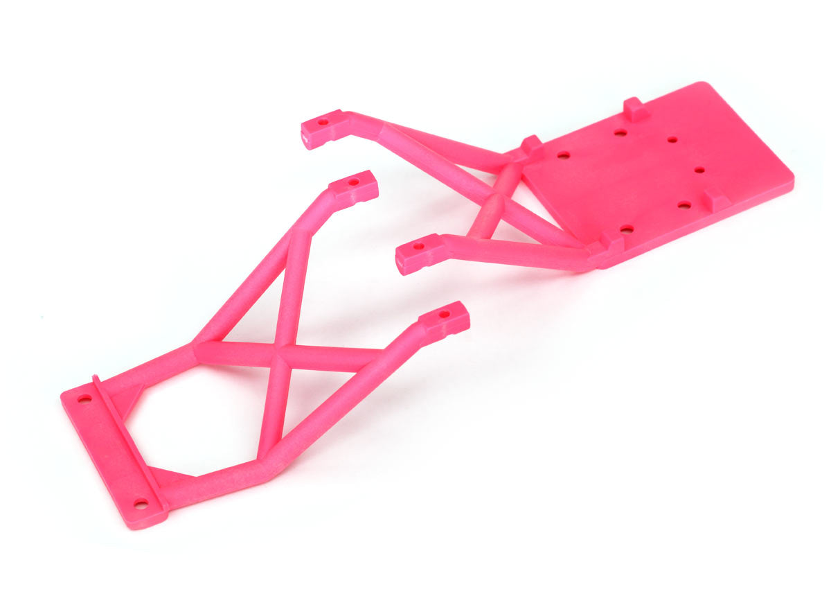 Front and Rear Skid Plates Pink for Stampede (TRA3623P)