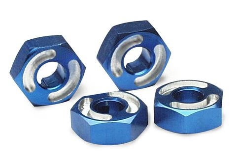 Aluminum Wheel Hexes 14mm Blue for E-Maxx/Revo (4) (TRA4954X)