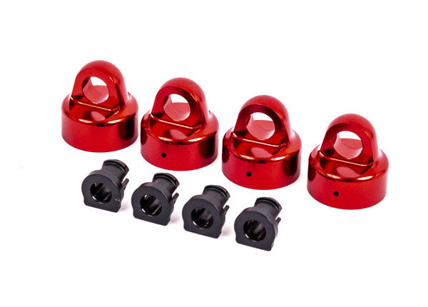 Aluminum GT-Maxx Shock Caps Red for Sledge (4) (TRA9664R)