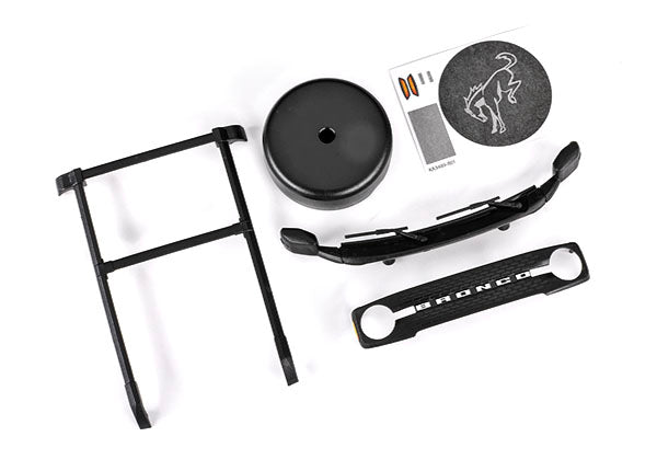 Roof Rack and Spare Tire Cover with Cowl and Grille for TRX-4M (TRA9715)