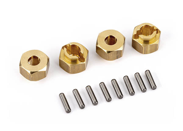 Brass Wheel Hexes 7mm 4g for TRX-4M (4) (TRA9750X)