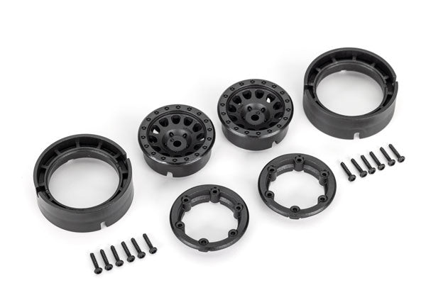 Method 105 1.0" Black Beadlock Wheels for TRX-4M (2) (TRA9781)