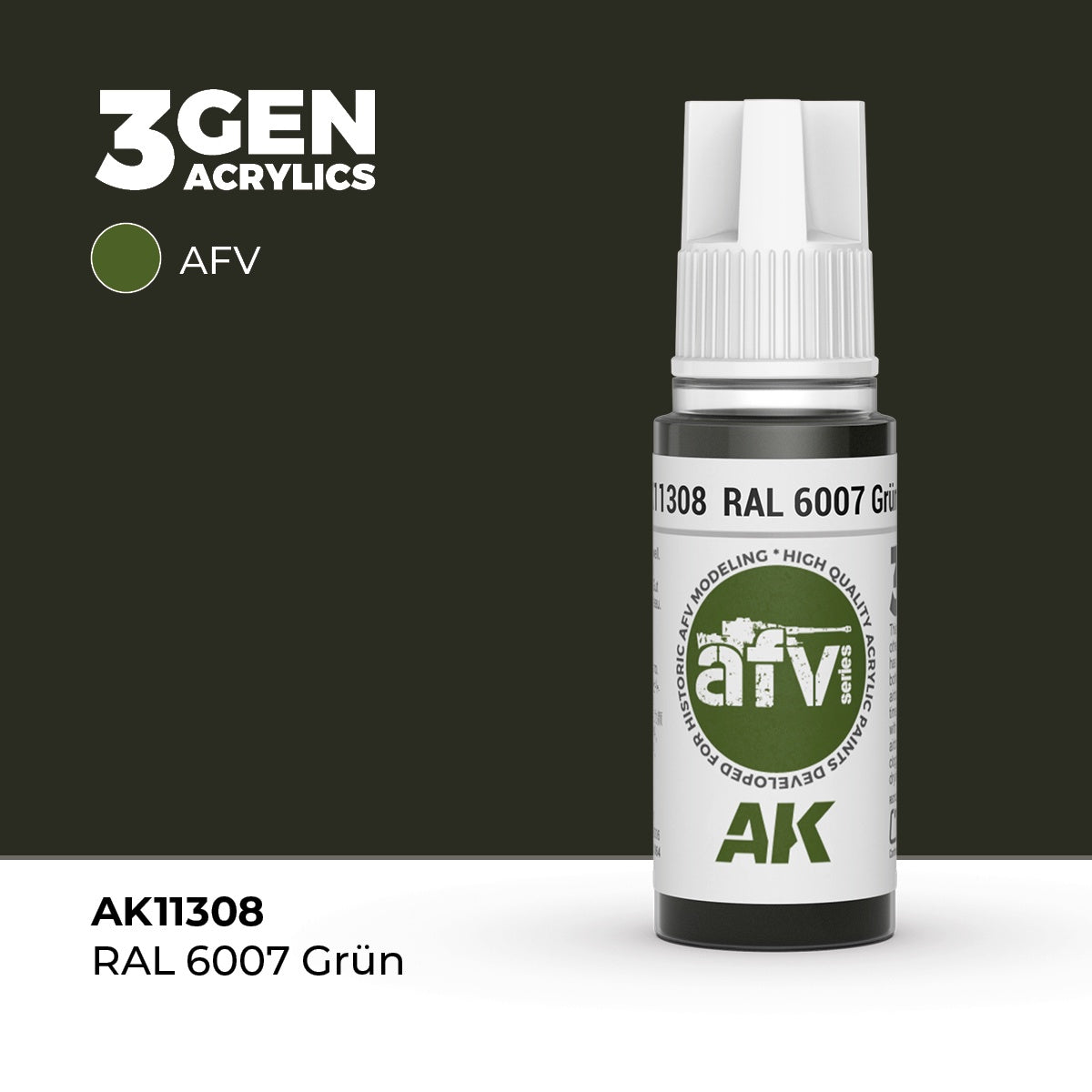 3G RAL 6007 Grün 17ml Bottle Acrylic Paint (AKI-11308)