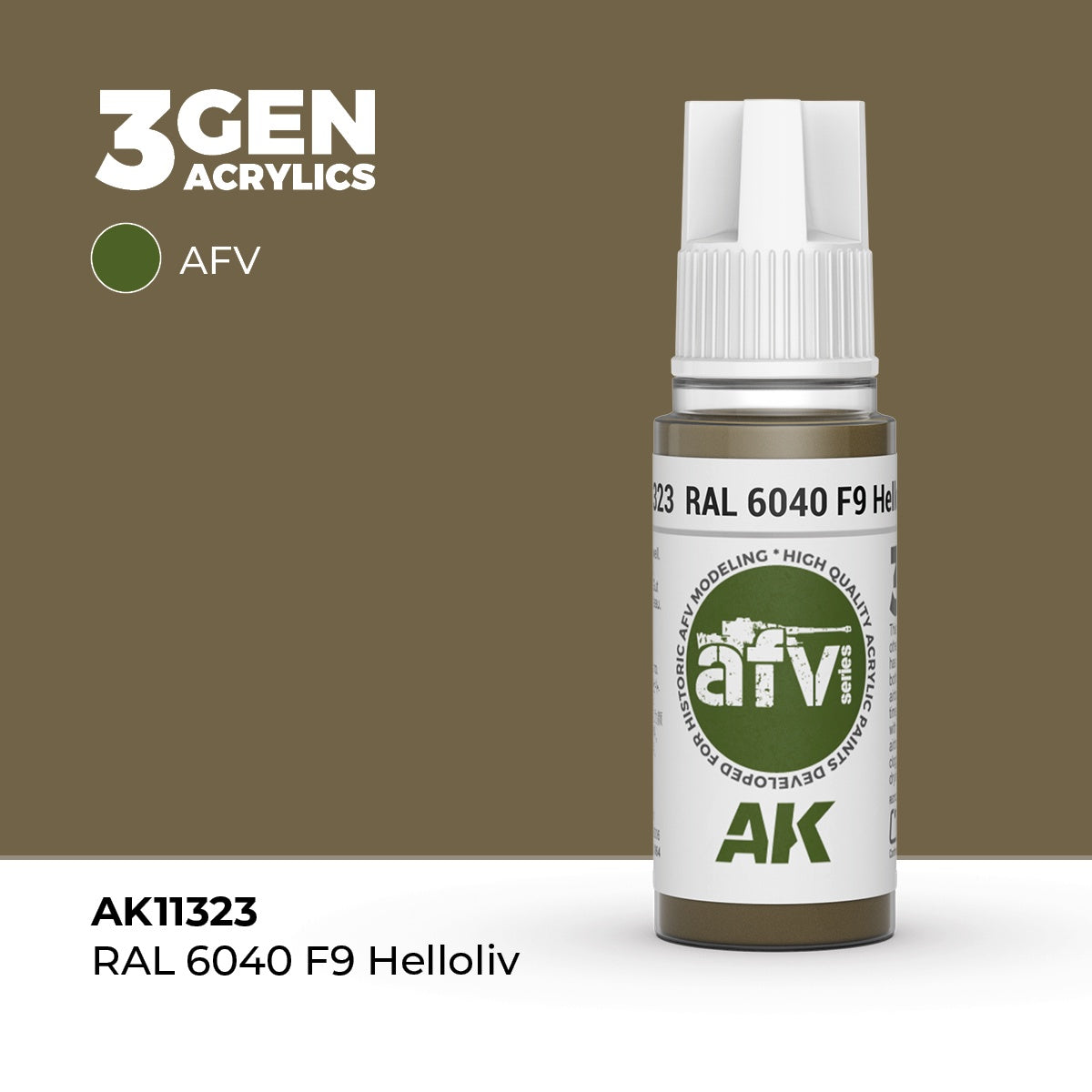 3G RAL 6040 F9 Helloliv 17ml Bottle Acrylic Paint (AKI-11323)