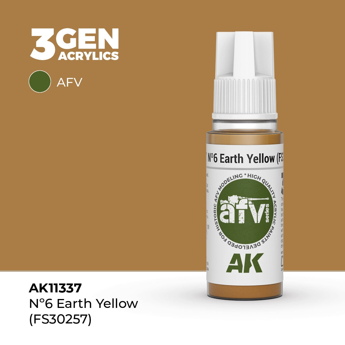 3G No6 Earth Yellow (FS30257) 17ml Bottle Acrylic Paint (AKI-11337)