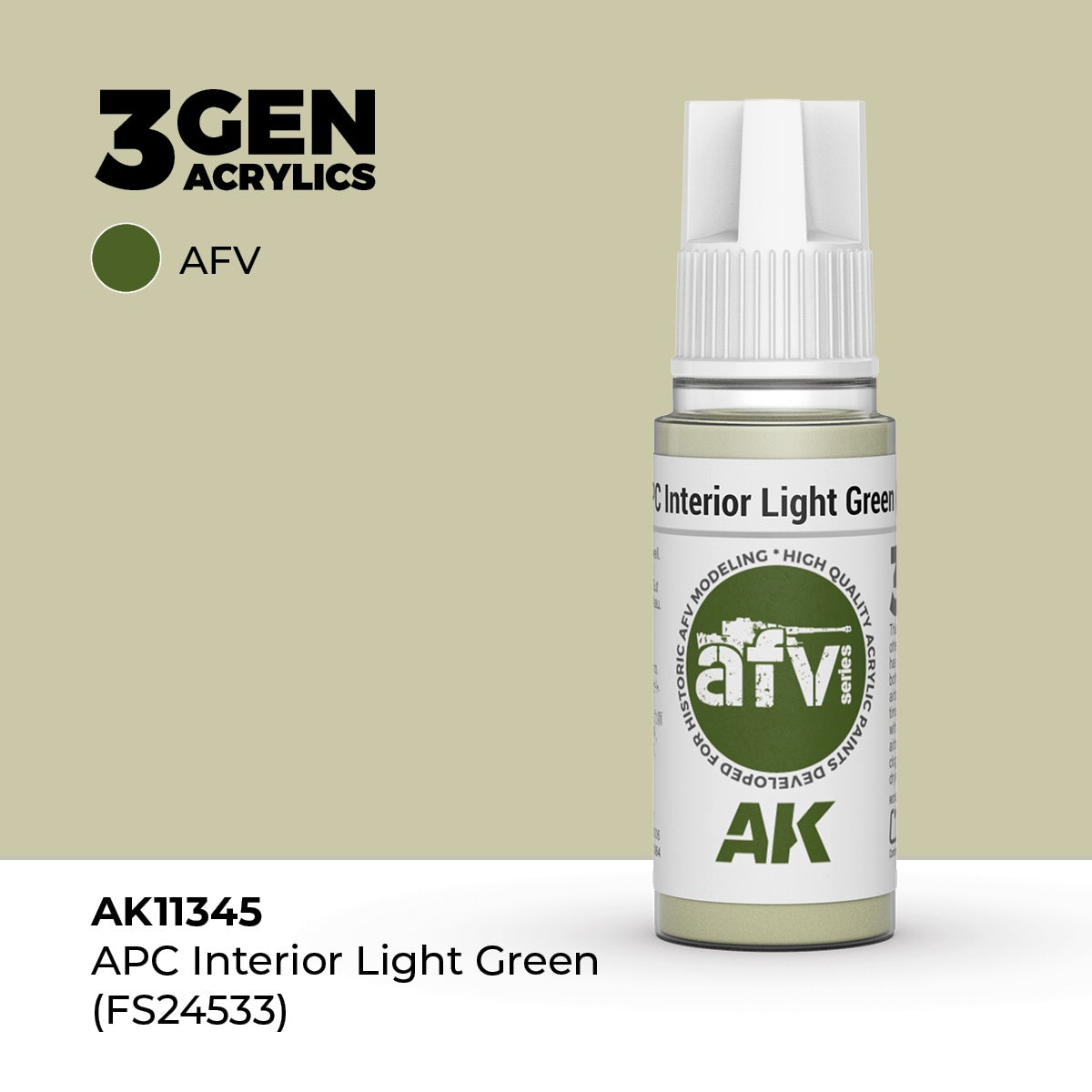 3G APC Interior Light Green (FS24533) 17ml Bottle Acrylic Paint (AKI-11345)