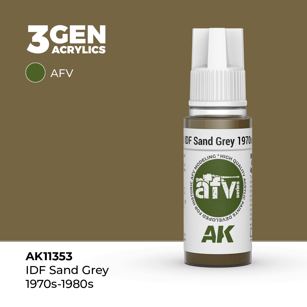 3G IDF Sand Grey 1970s-1980s 17ml Bottle Acrylic Paint (AKI-11353)