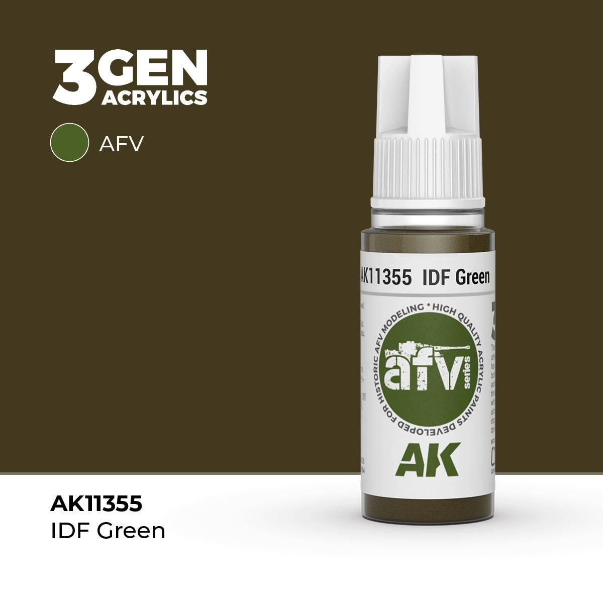 3G IDF Green 17ml Bottle Acrylic Paint (AKI-11355)