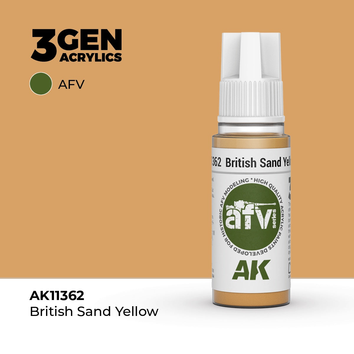 3G British Sand Yellow 17ml Bottle Acrylic Paint (AKI-11362)