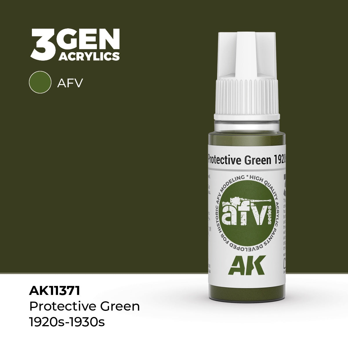 3G Protective Green 1920s-1930s 17ml Bottle Acrylic Paint (AKI-11371)