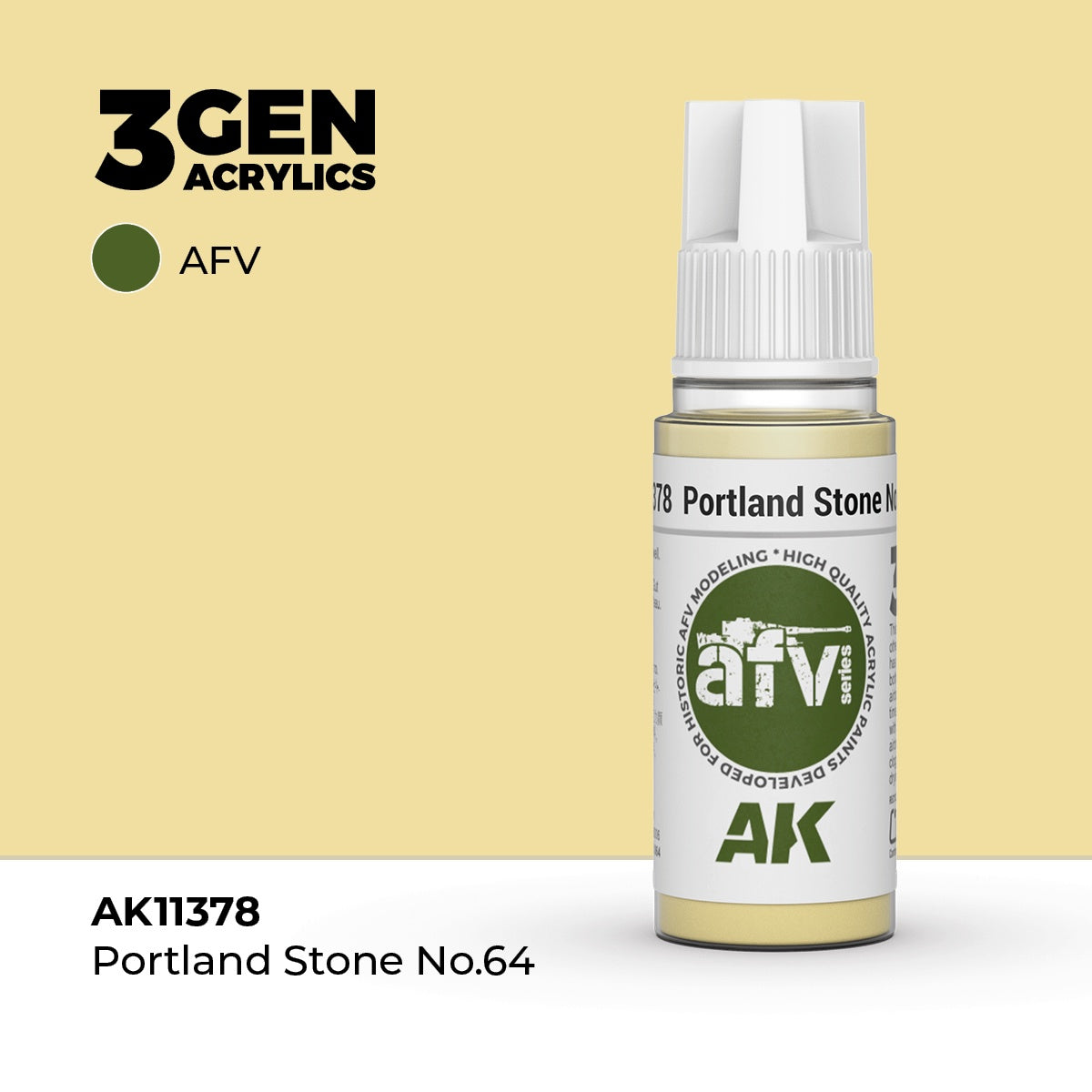3G Portland Stone No.64 17ml Bottle Acrylic Paint (AKI-11378)
