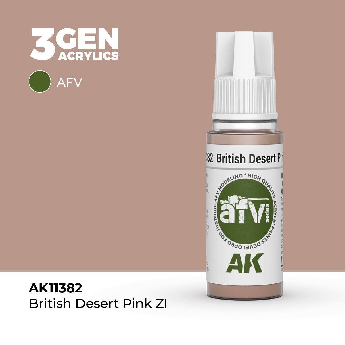 3G British Desert Pink ZI 17ml Bottle Acrylic Paint (AKI-11382)