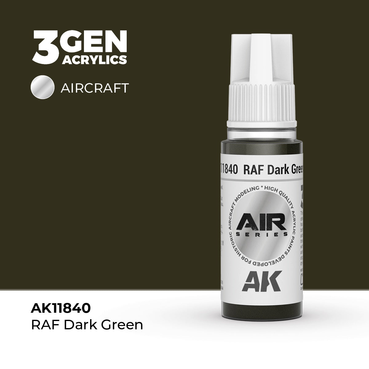 3G AIR RAF Dark Green 17ml Bottle Acrylic Paint (AKI-11840)