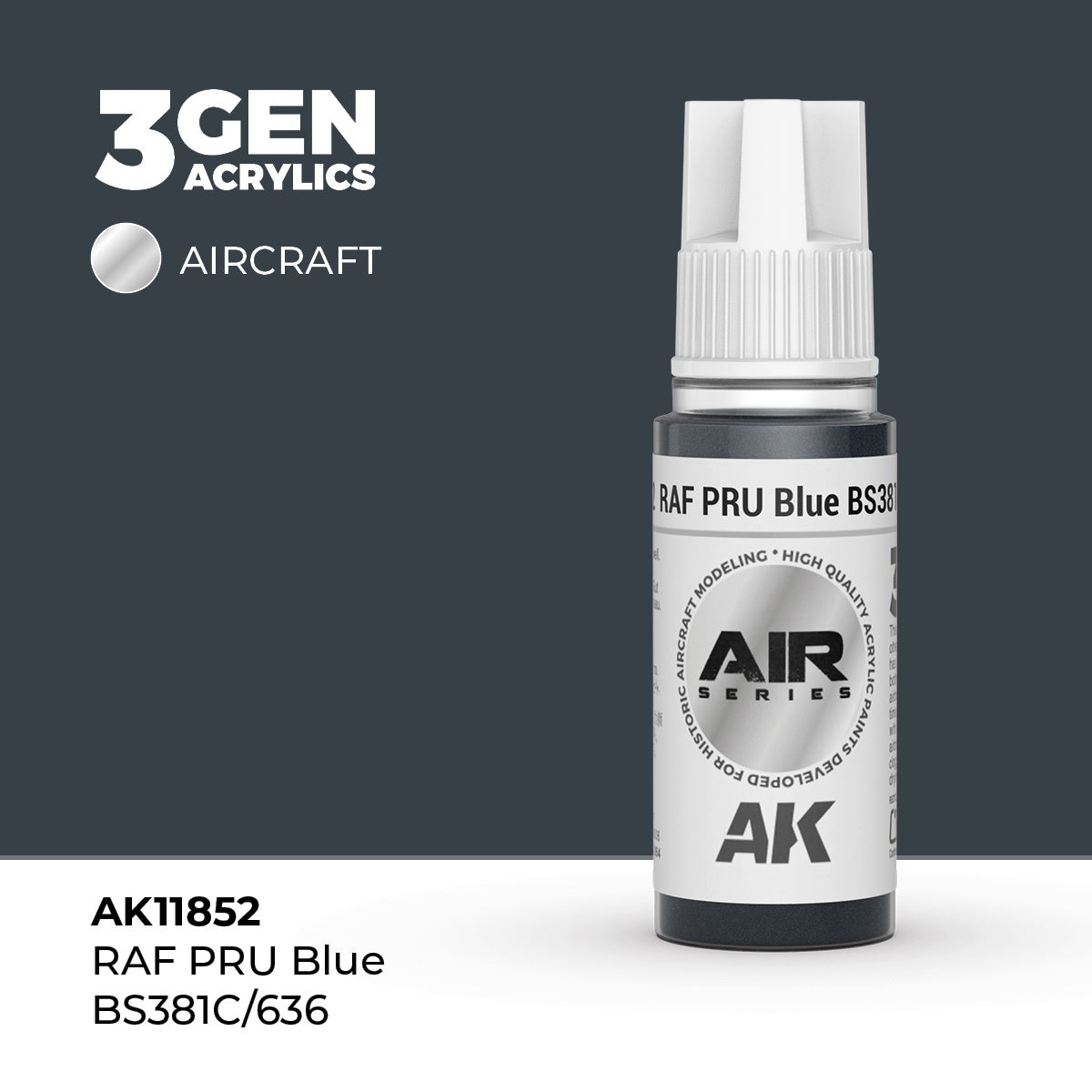 3G AIR RAF PRU Blue BS381C/636 17ml Bottle Acrylic Paint (AKI-11852)