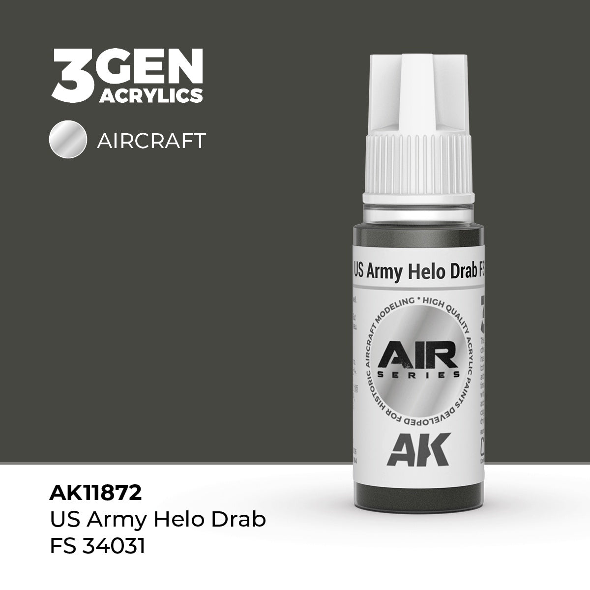 3G AIR US Army Helo Drab FS 34031 17ml Bottle Acrylic Paint (AKI-11872)