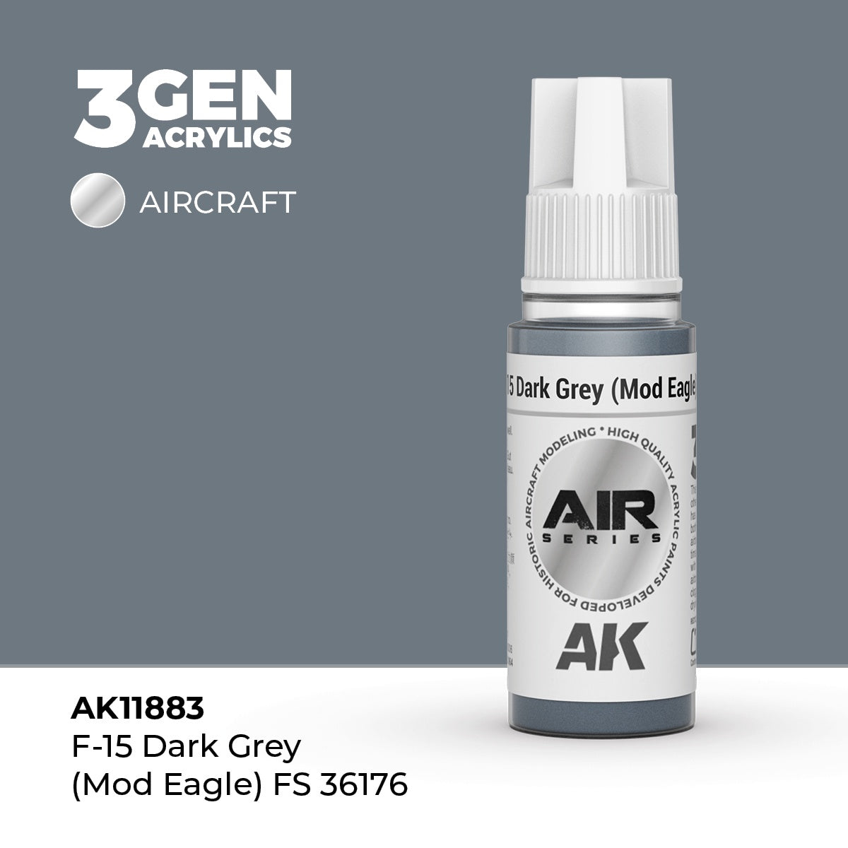 3G AIR F-15 Dark Grey (Mod Eagle) FS 36176 17ml Bottle Acrylic Paint (AKI-11883)