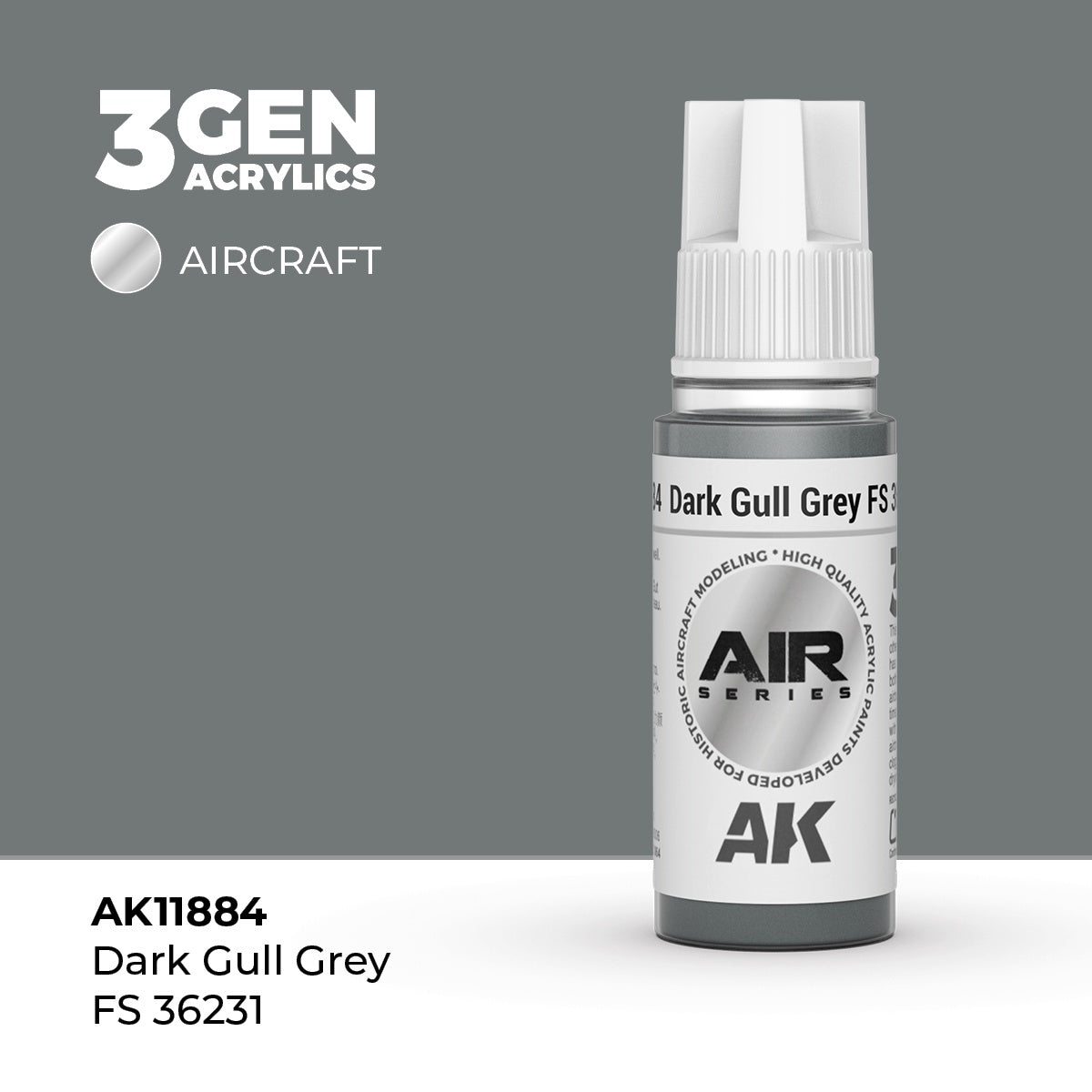 3G AIR Dark Gull Grey FS 36231 17ml Bottle Acrylic Paint (AKI-11884)