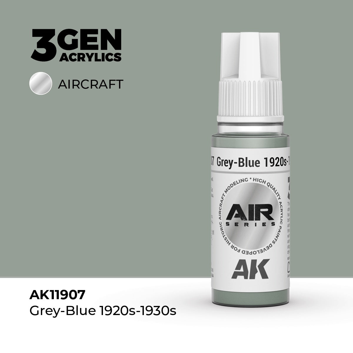 3G AIR Grey-Blue 1920s-1930s 17ml Bottle Acrylic Paint (AKI-11907)