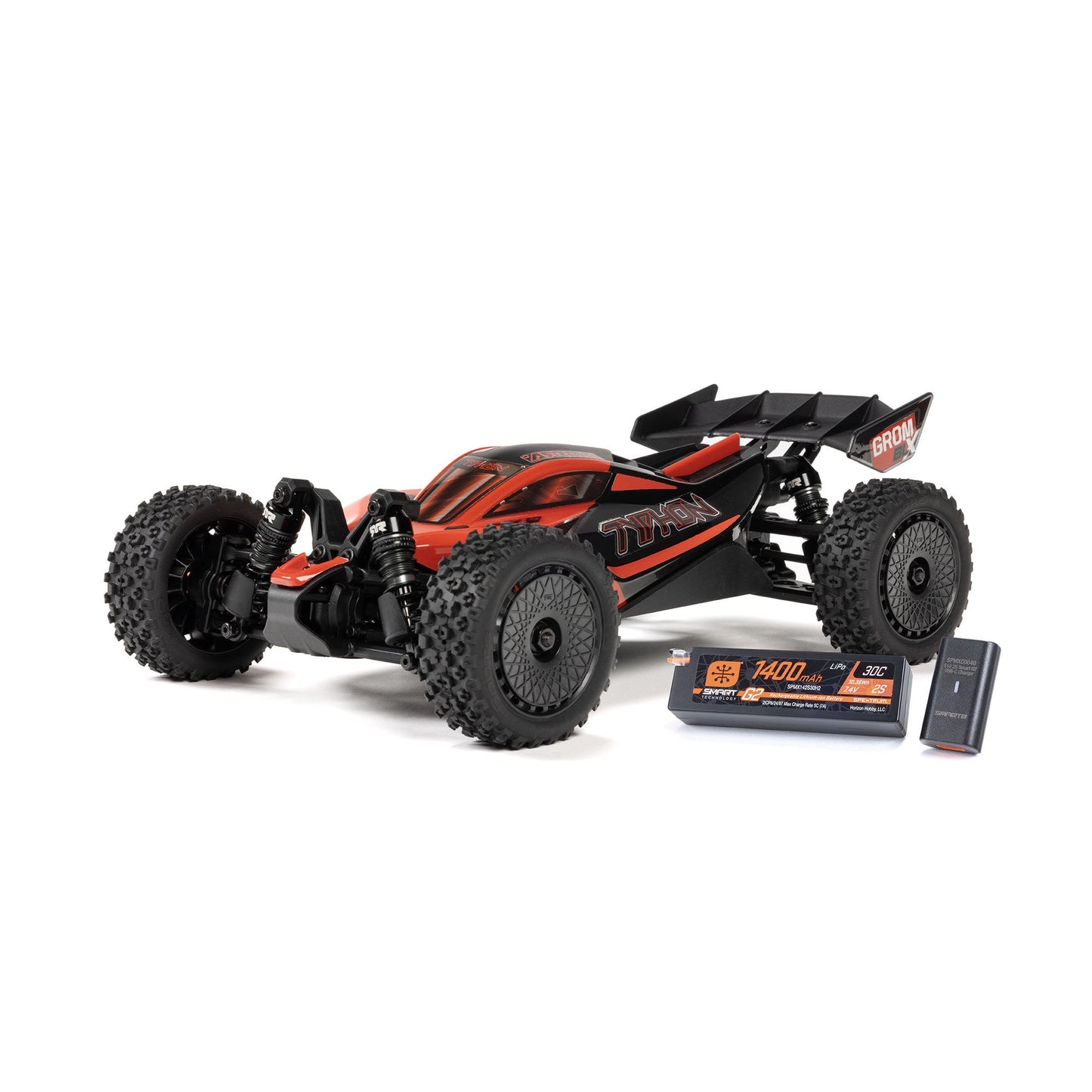 1/14 Typhon Grom 4x4 223S BLX Ready to Run with Battery and Charger (Red) (ARA2306ST1)