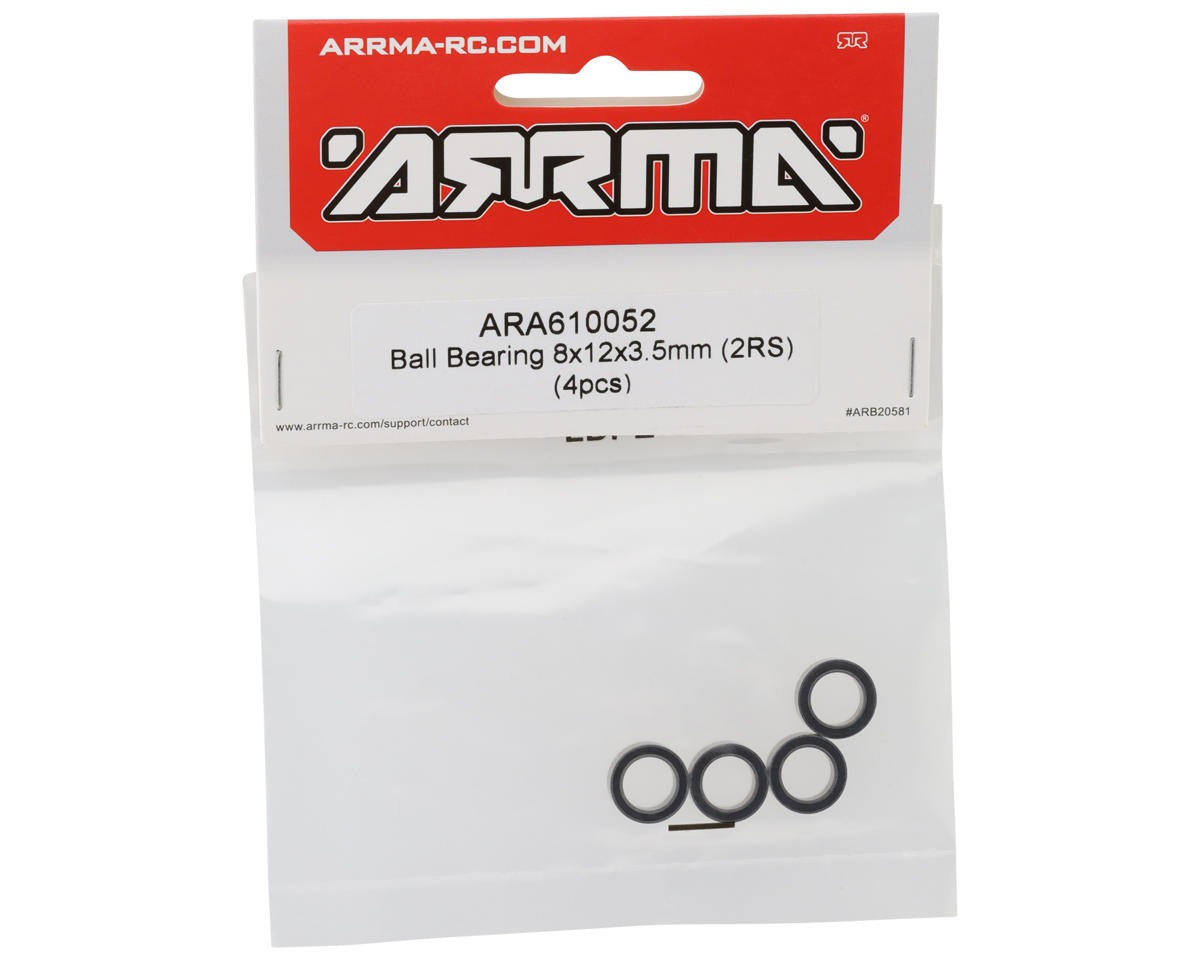 Ball Bearing 8x12x3.5mm (2RS) (4pcs) (ARA610052)