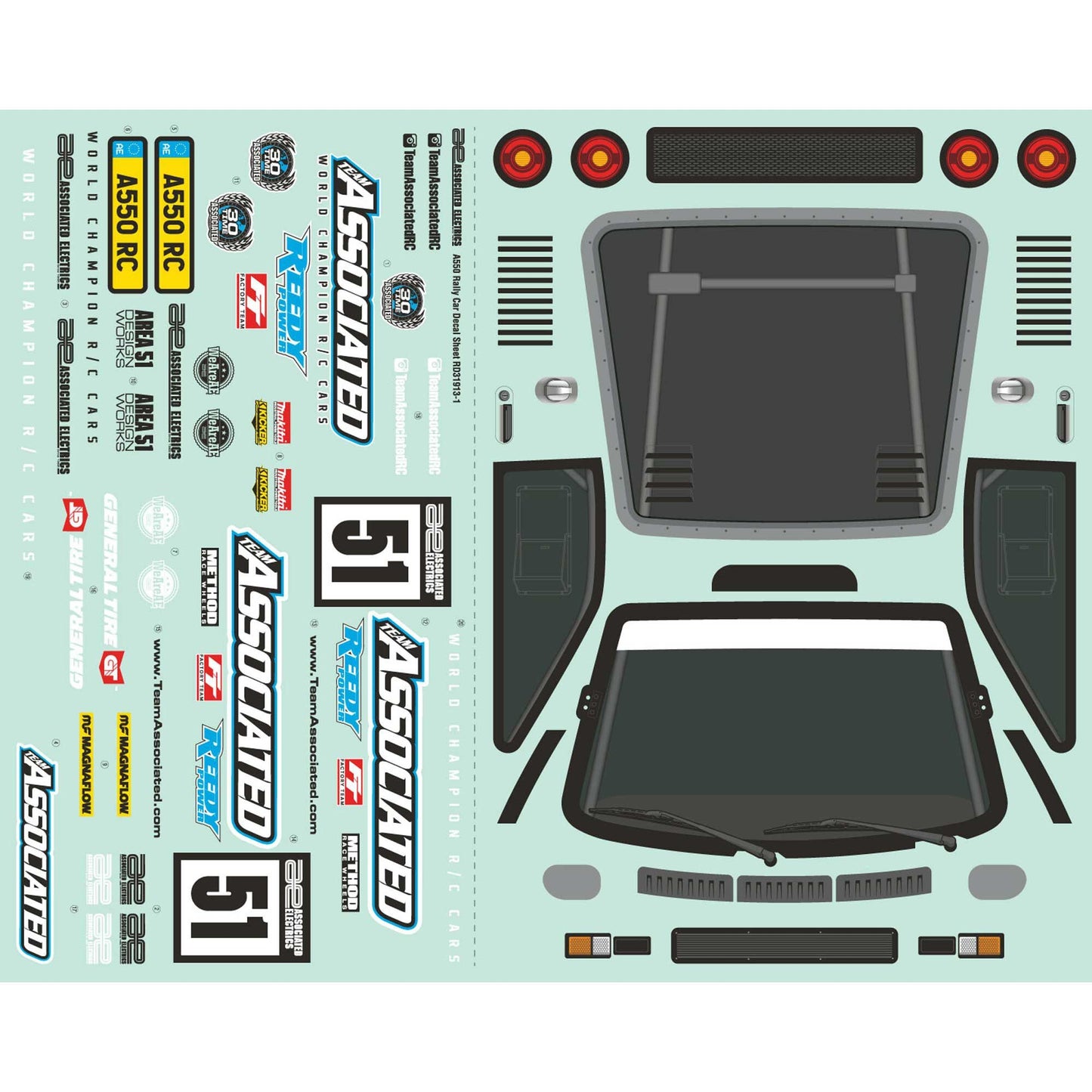 Apex2 Sport A550 Decal Sheet (ASC31913)