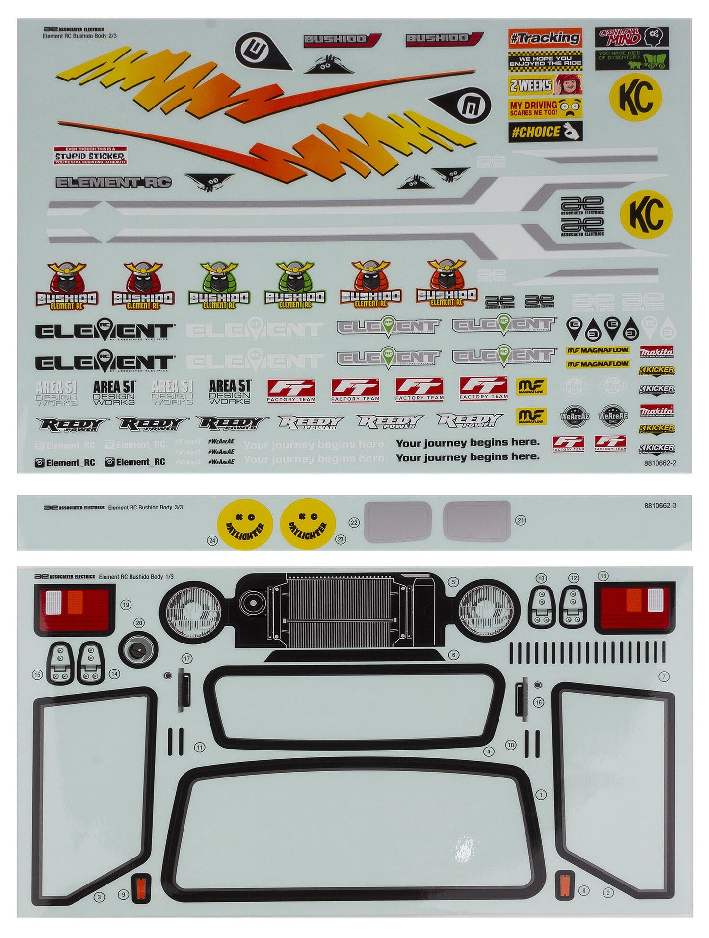 Bushido+ Body Decal Sheets (ASC42197)