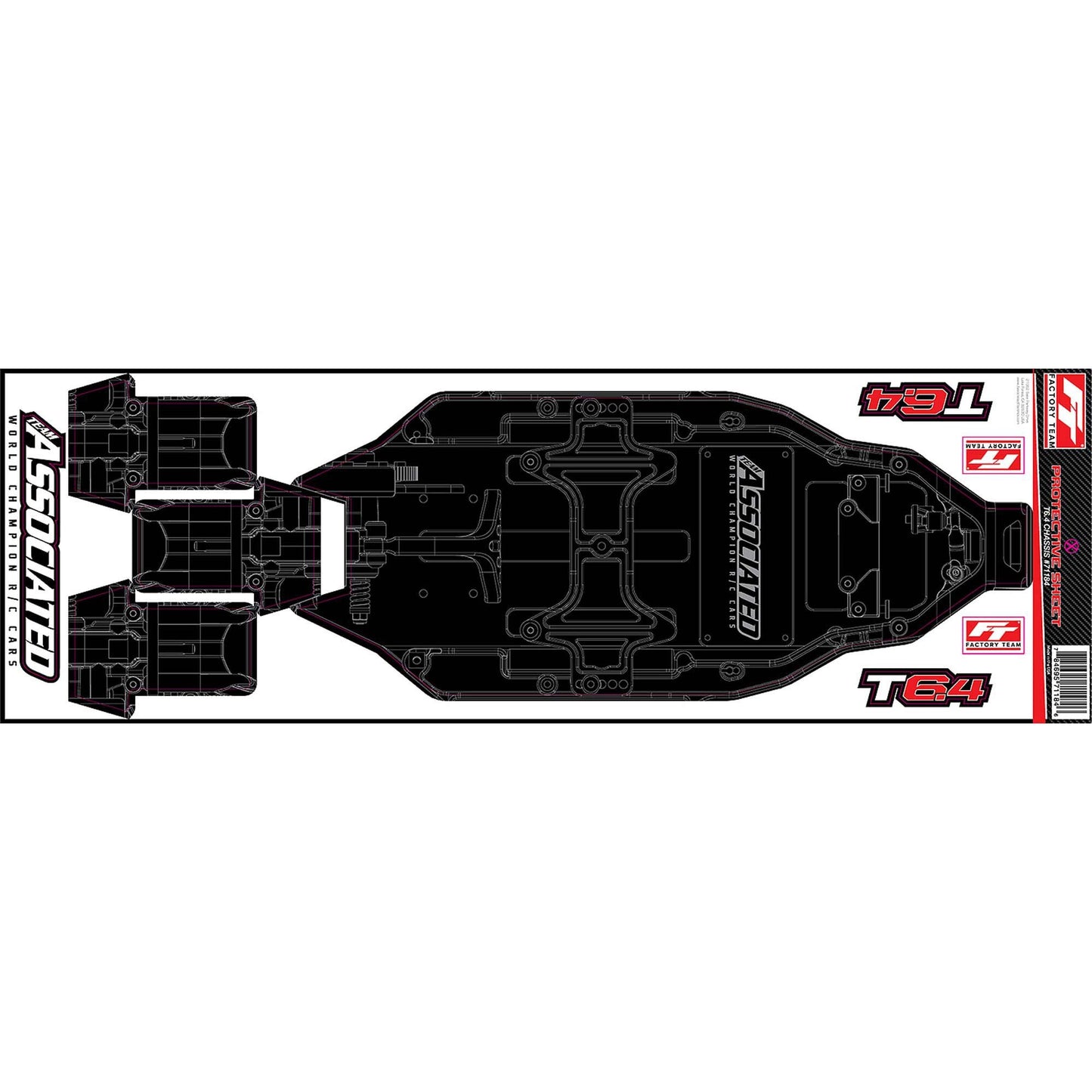 RC10T6.4 FT Chassis Protective Sheet (ASC71184)