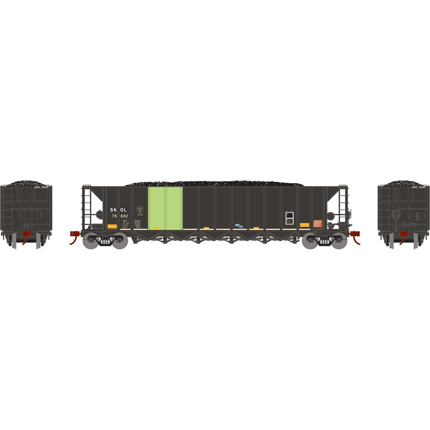 HO Ortner 5-Bay Rapid Discharge Hopper SKOL #78962 (ATH-1109)