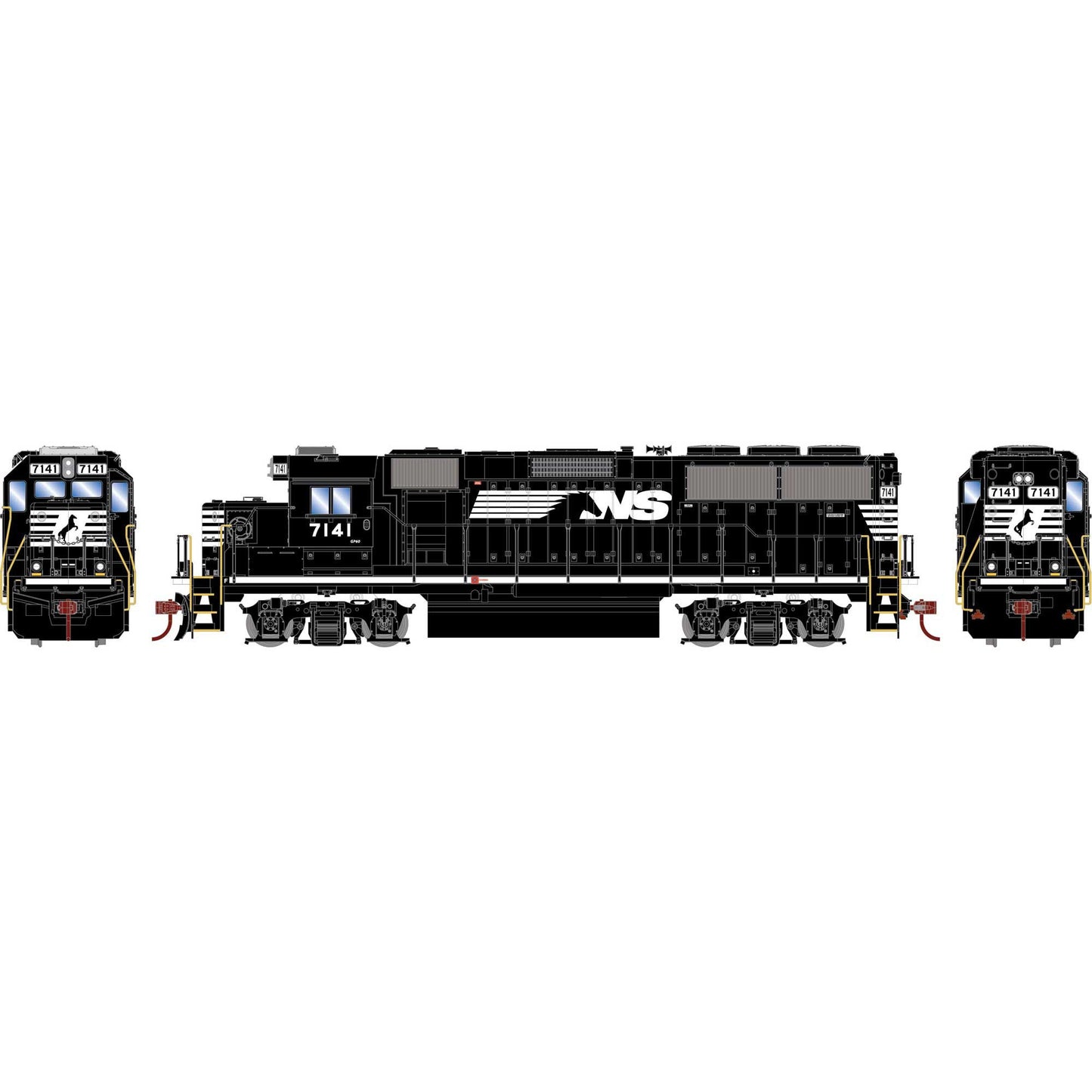 HO EMD GP60 Locomotive with Econami DCC and Sound, NS #7141 (ATH-1185)