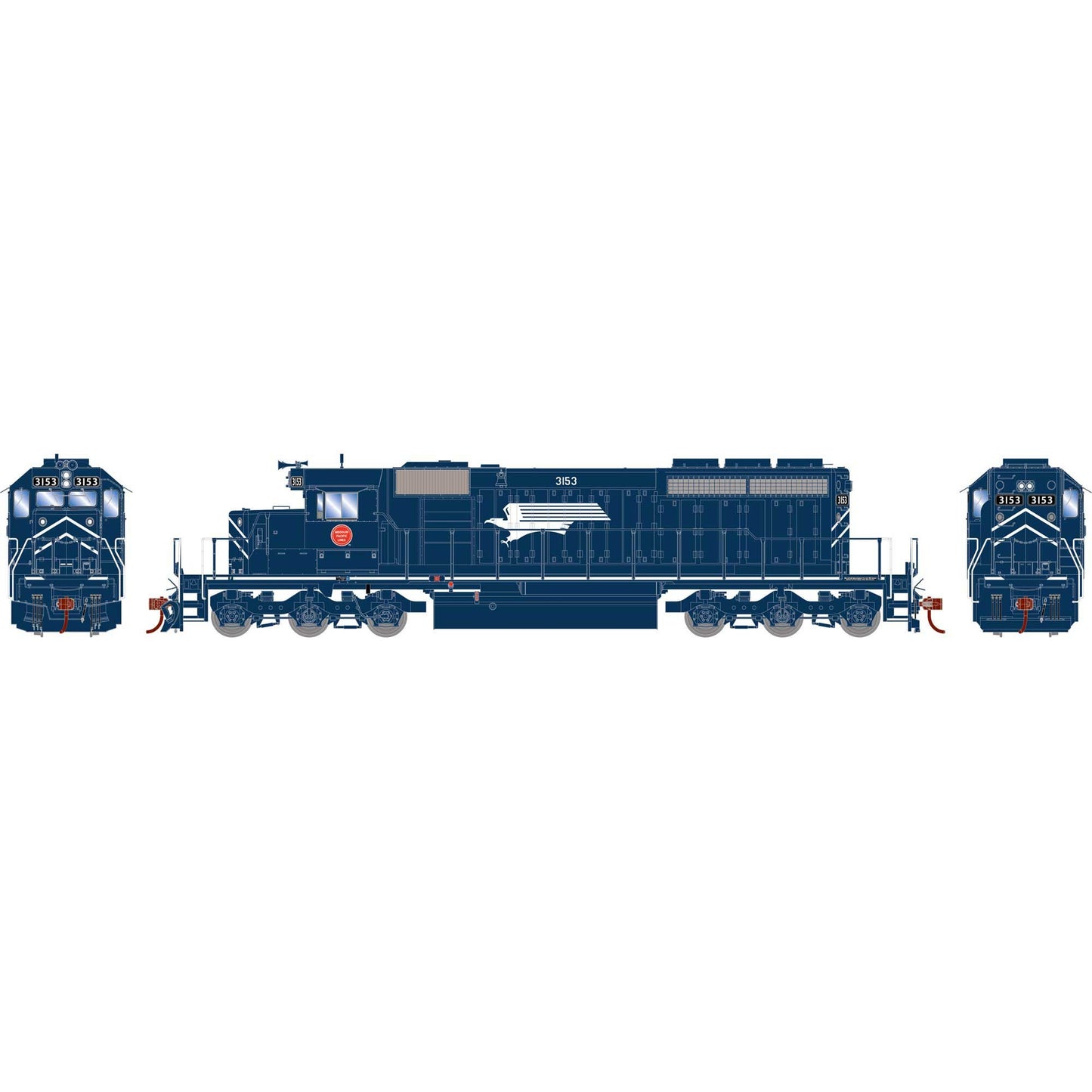 HO EMD SD40-2 Locomotive MP #3153 (ATH-1243)