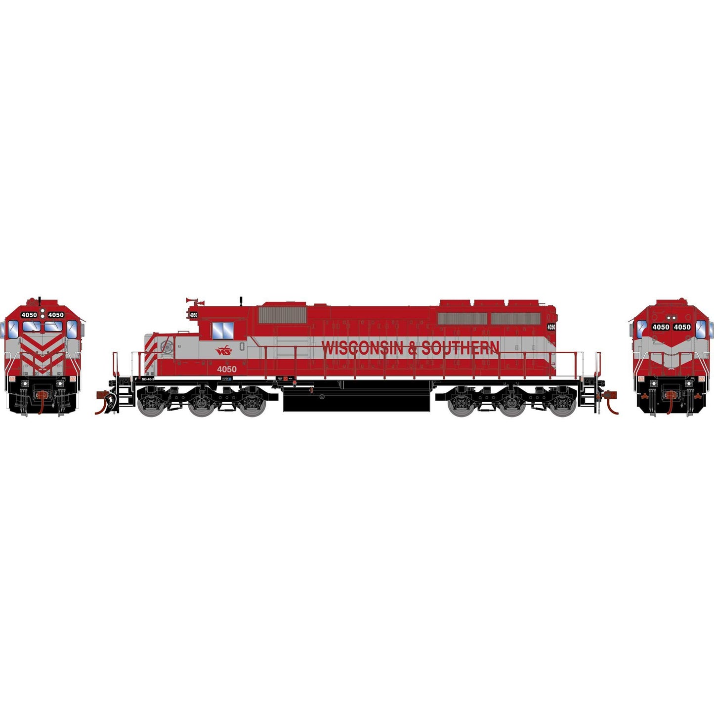 HO EMD SD40-2 Locomotive with DCC and Sound, WAMX #4050 (ATH-1260)