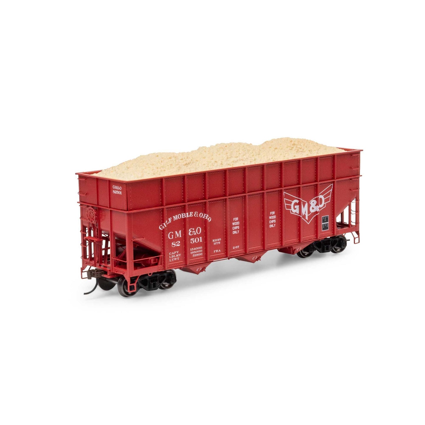 HO 40' Wood Chip Hopper with Load (ATH-1275)