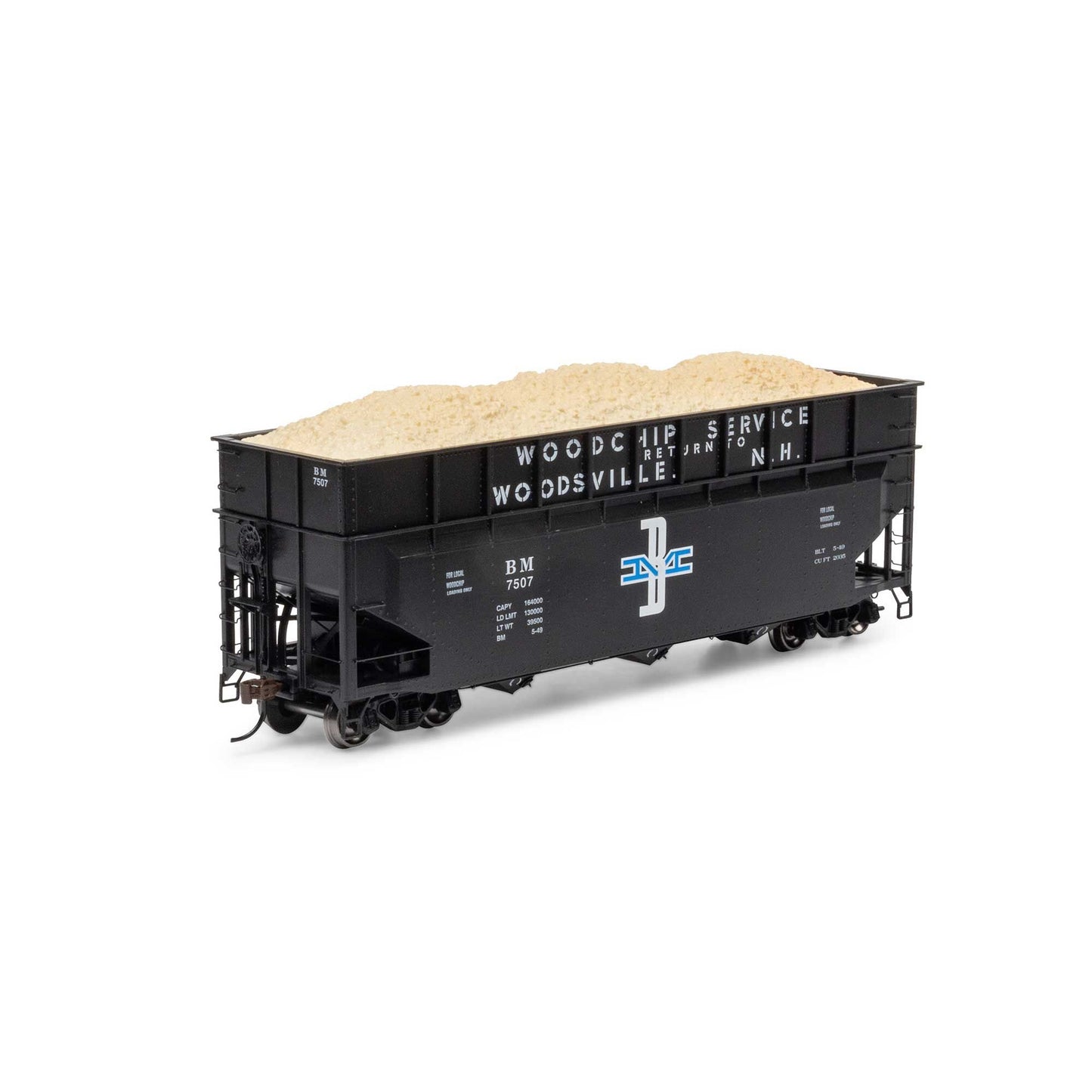 HO 40' Wood Chip Hopper with Load (ATH-1277)