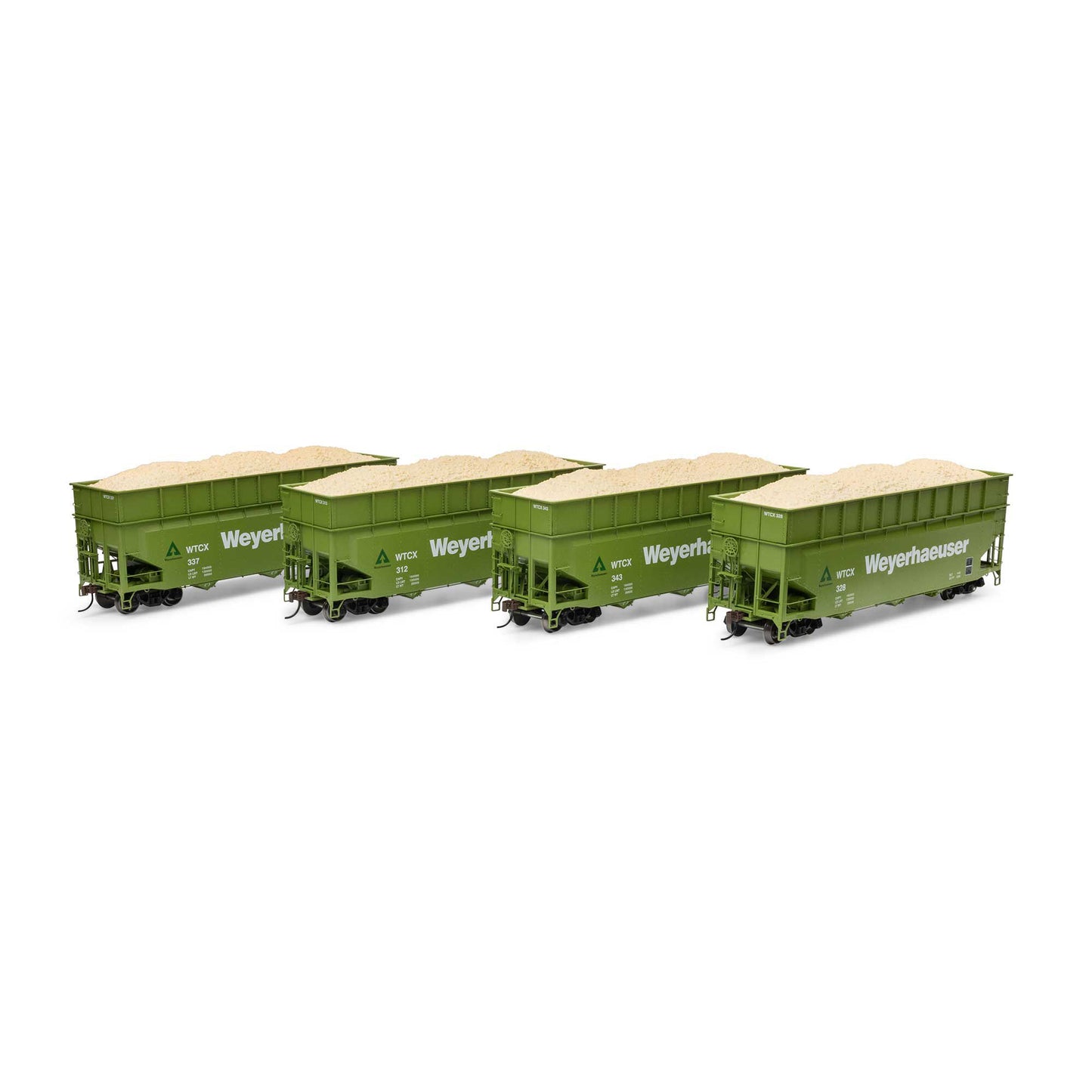 HO 40' Wood Chip Hopper with Load (ATH-1278)