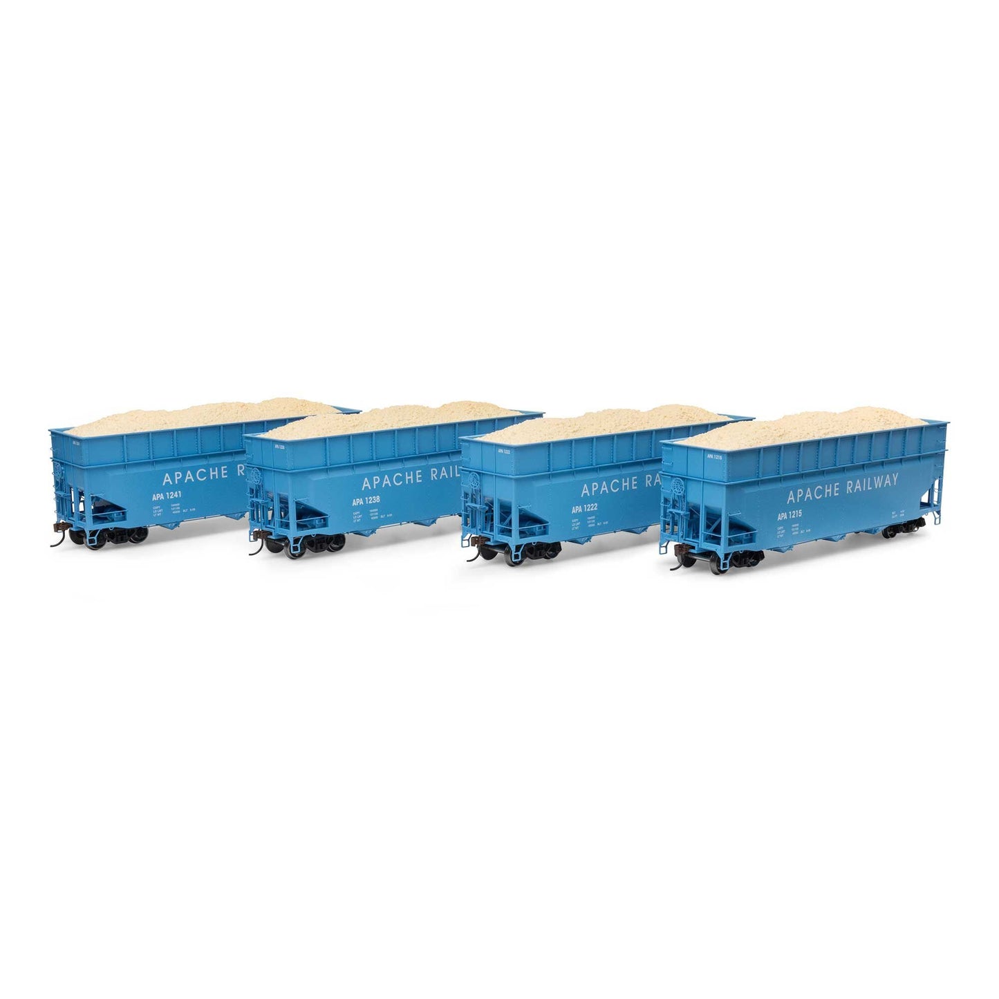 HO 40' Wood Chip Hopper with Load Plastic Model (ATH-1291)