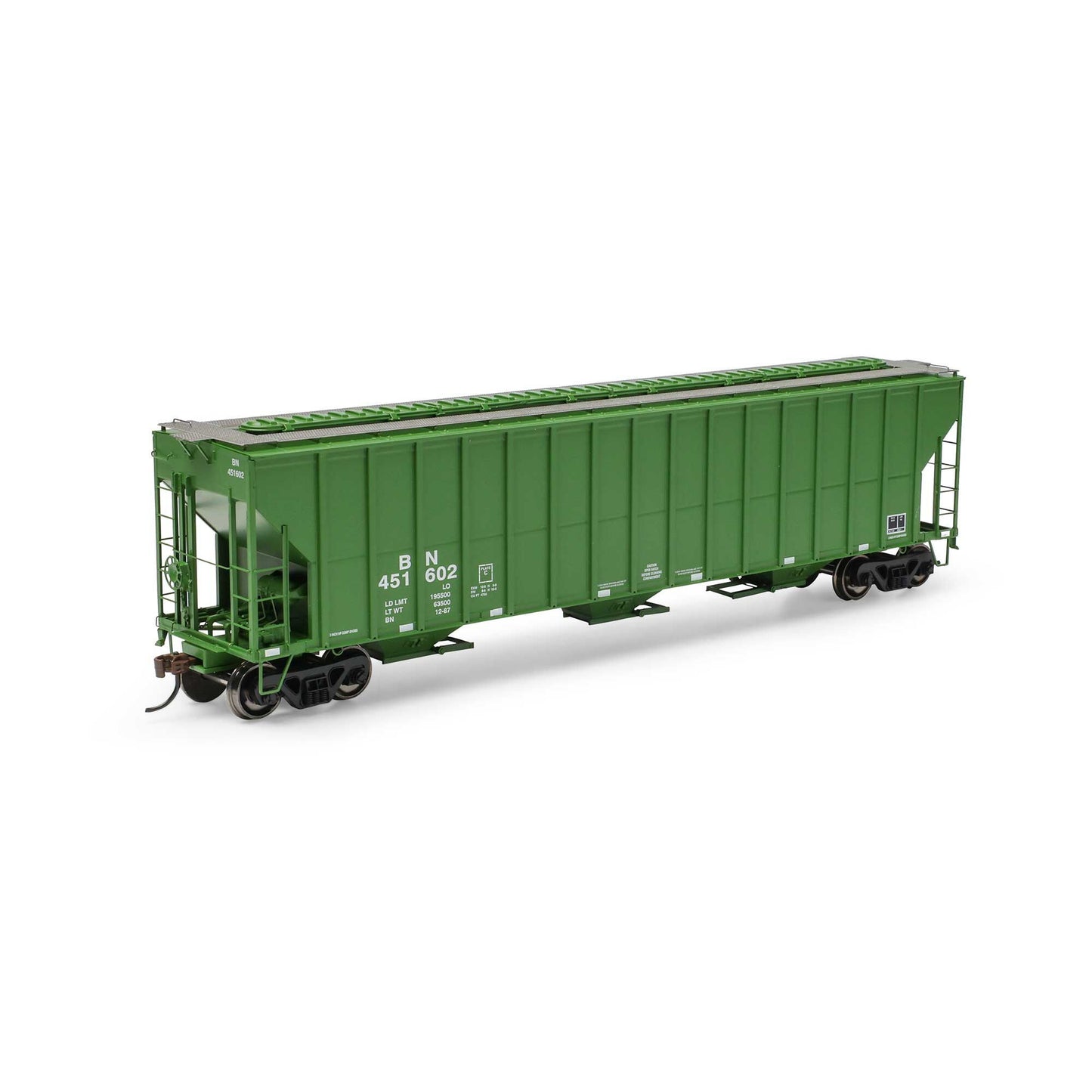 HO FMC 4700 Covered Hopper Burlington Northern #451602 Plastic Model (ATH-1313)