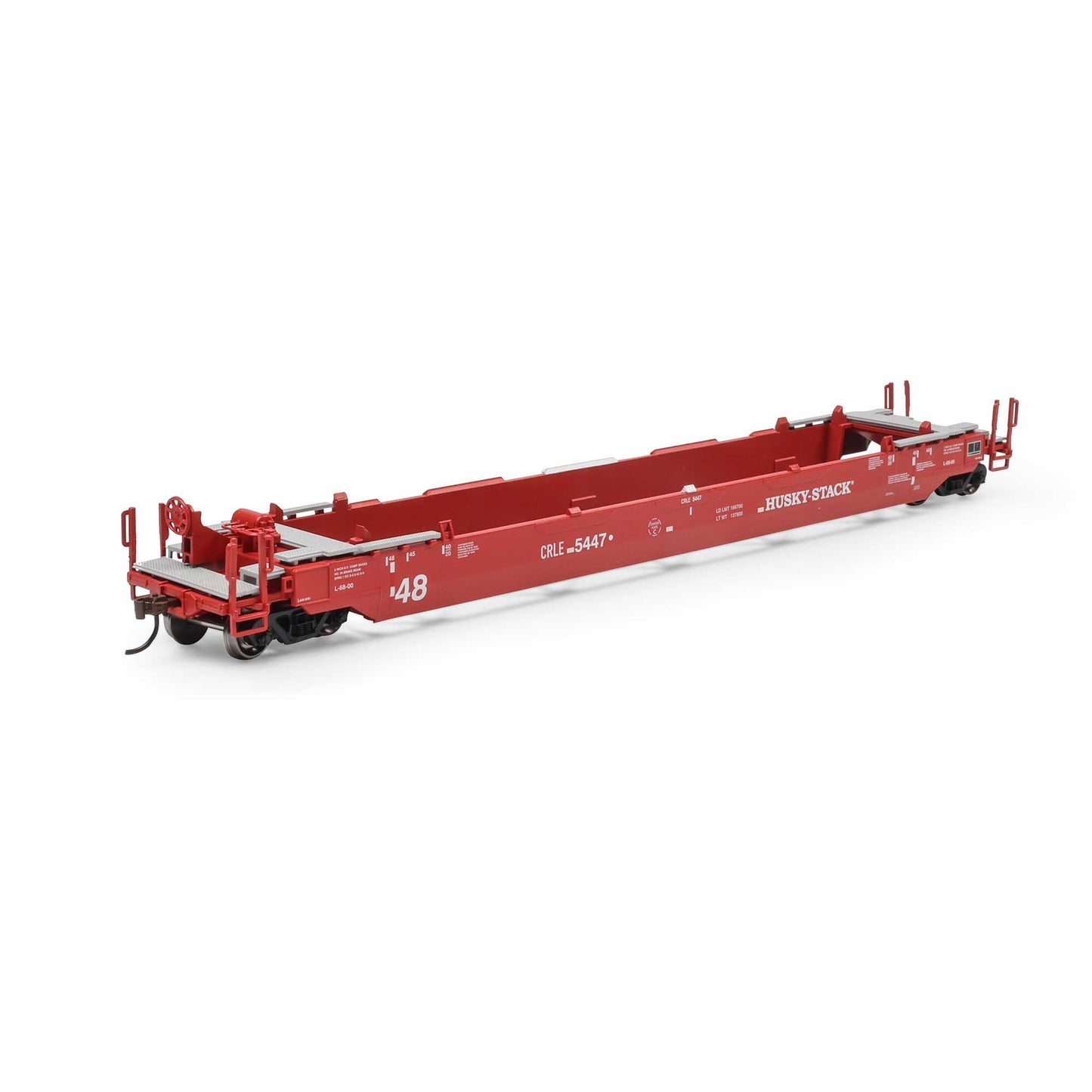 HO 48' Husky Stack Well Model Train Car (ATH-1353)