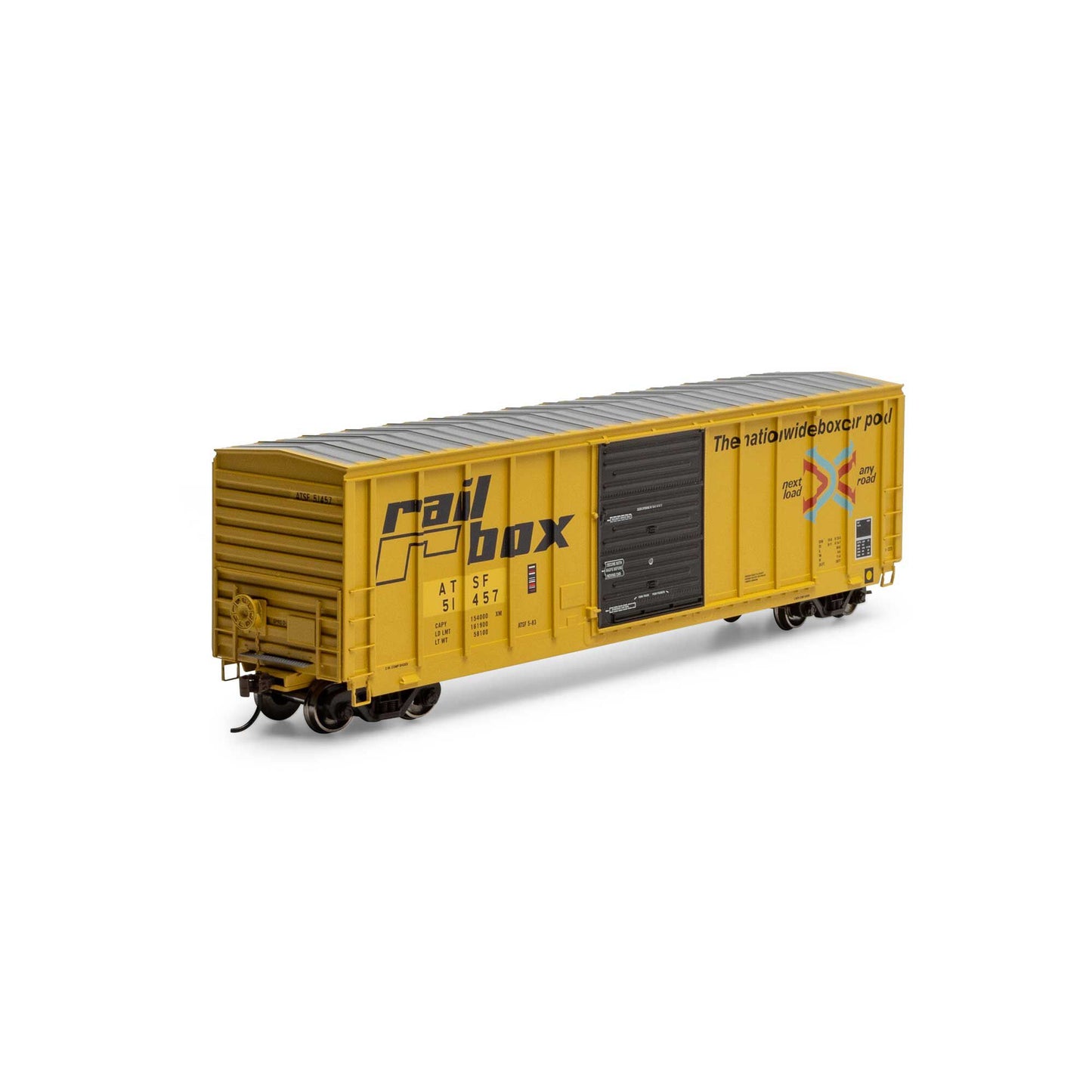 HO ATH 50' PS 5277 Box Car ATSF Primed For Grime Ex-Railbox (ATH-1367)