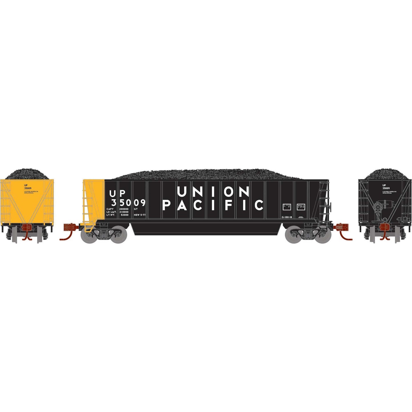N ATH Berwick Bathtub Gondola with Load, UP #35009 (ATH-1410)