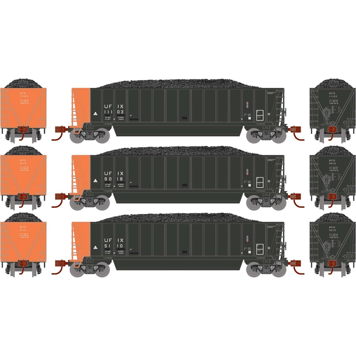 N ATH Berwick Bathtub Gondola with Load Primed for Grime (ATH-1419)