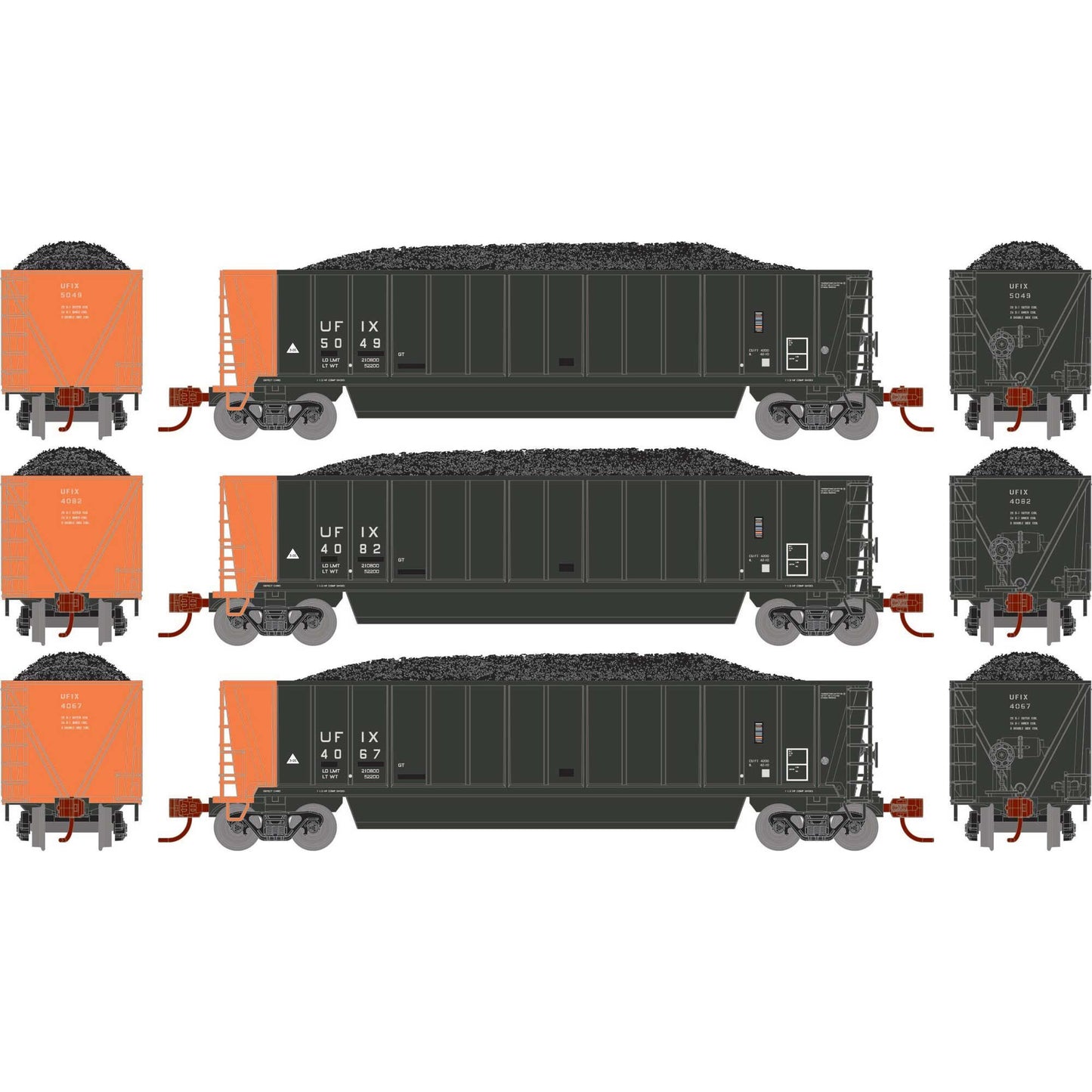 N ATH Berwick Bathtub Gondola with Load Primed for Grime (ATH-1420)