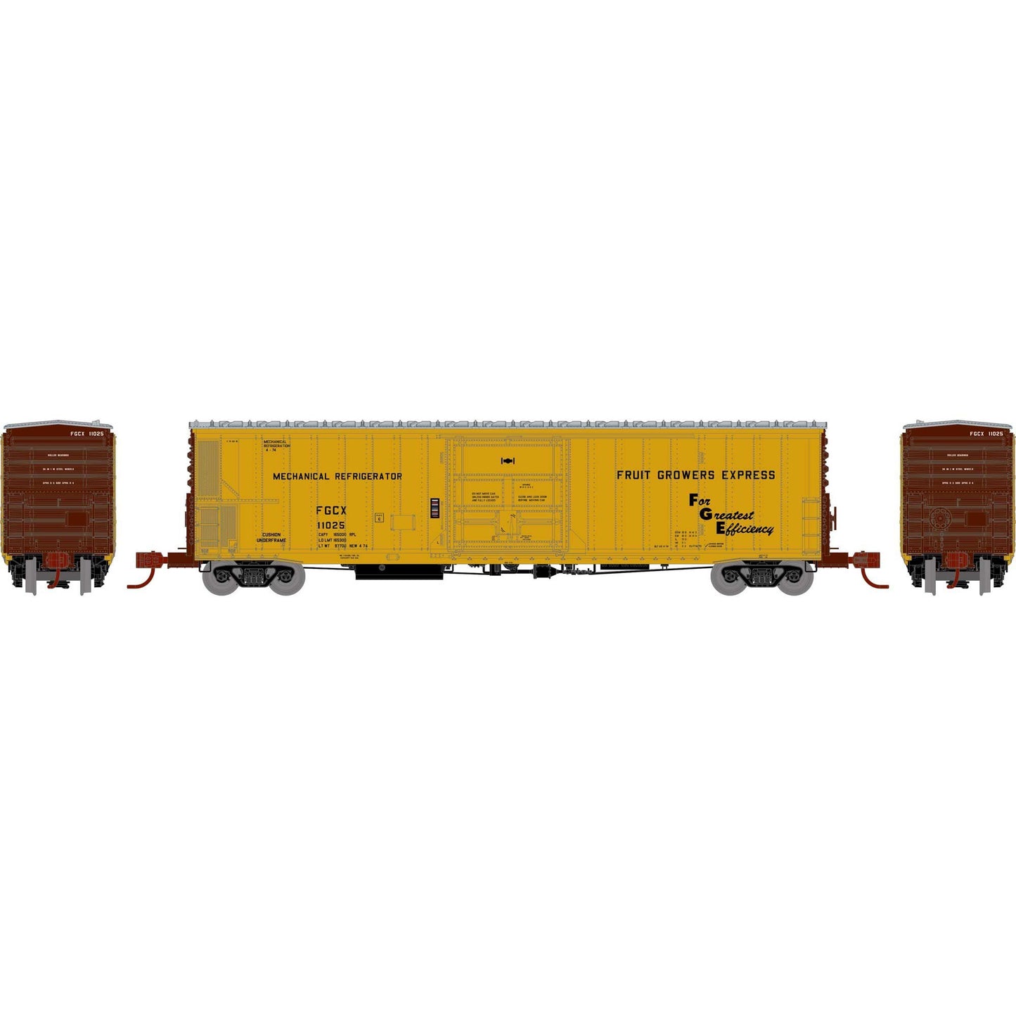 N ATH 57' FGE Mechanical Reefer, FGCX #11743 Plastic Model (ATH-1474)