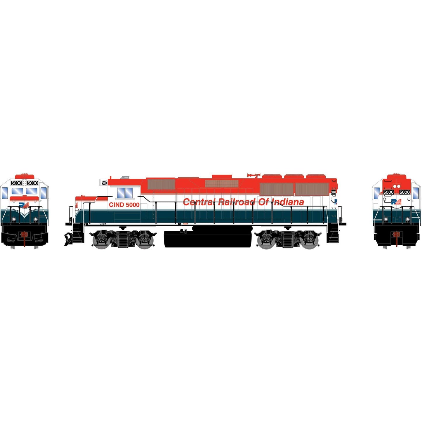 HO Athearn GP50 Locomotive CIND #5000 (ATH-1509)
