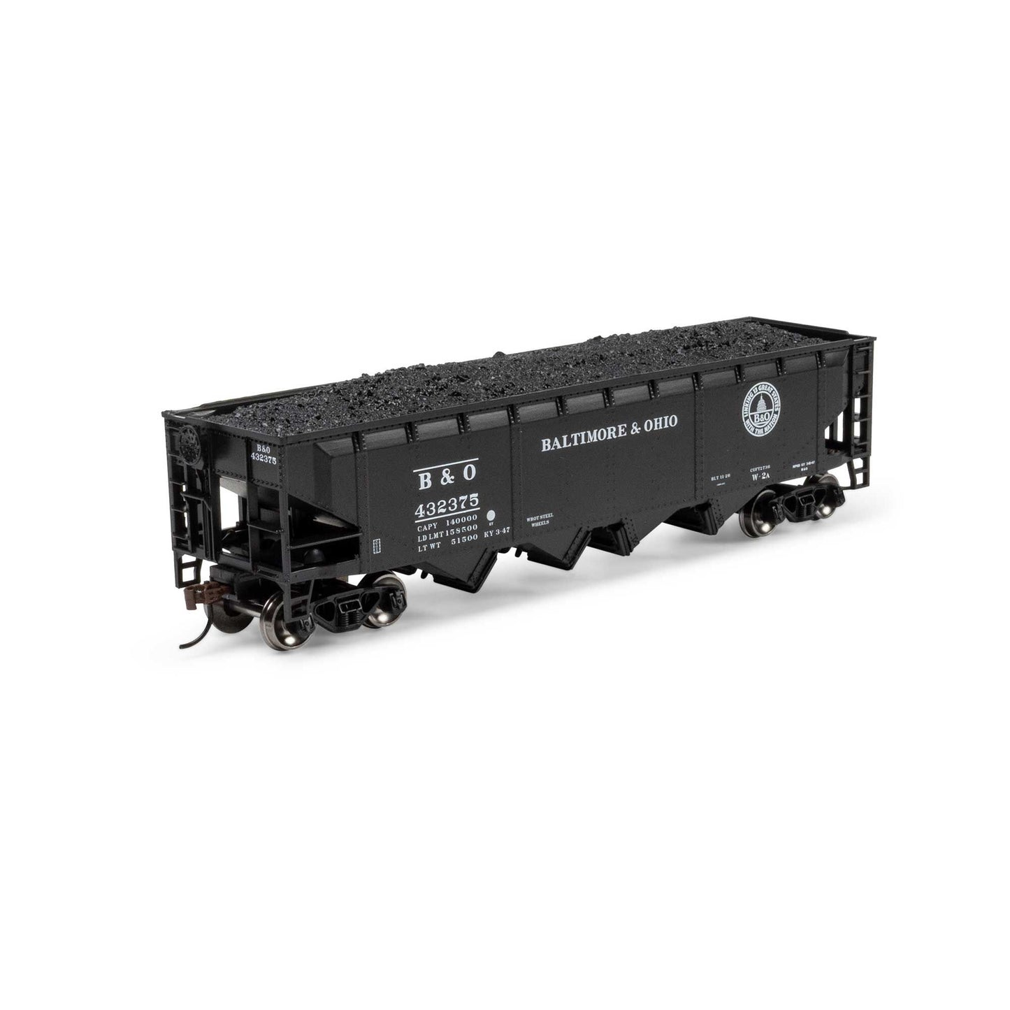 HO ATH 40' 4-Bay Offset Hopper with Load (ATH-1572)