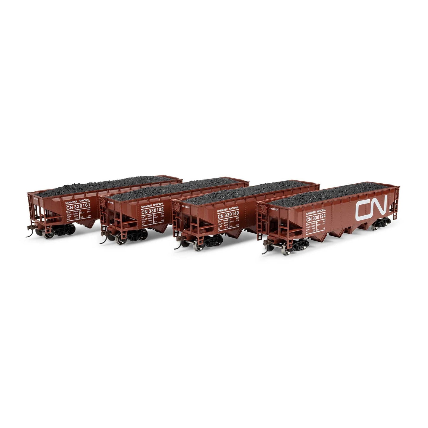 HO ATH 40' 4-Bay Offset Hopper with Load (ATH-1577)