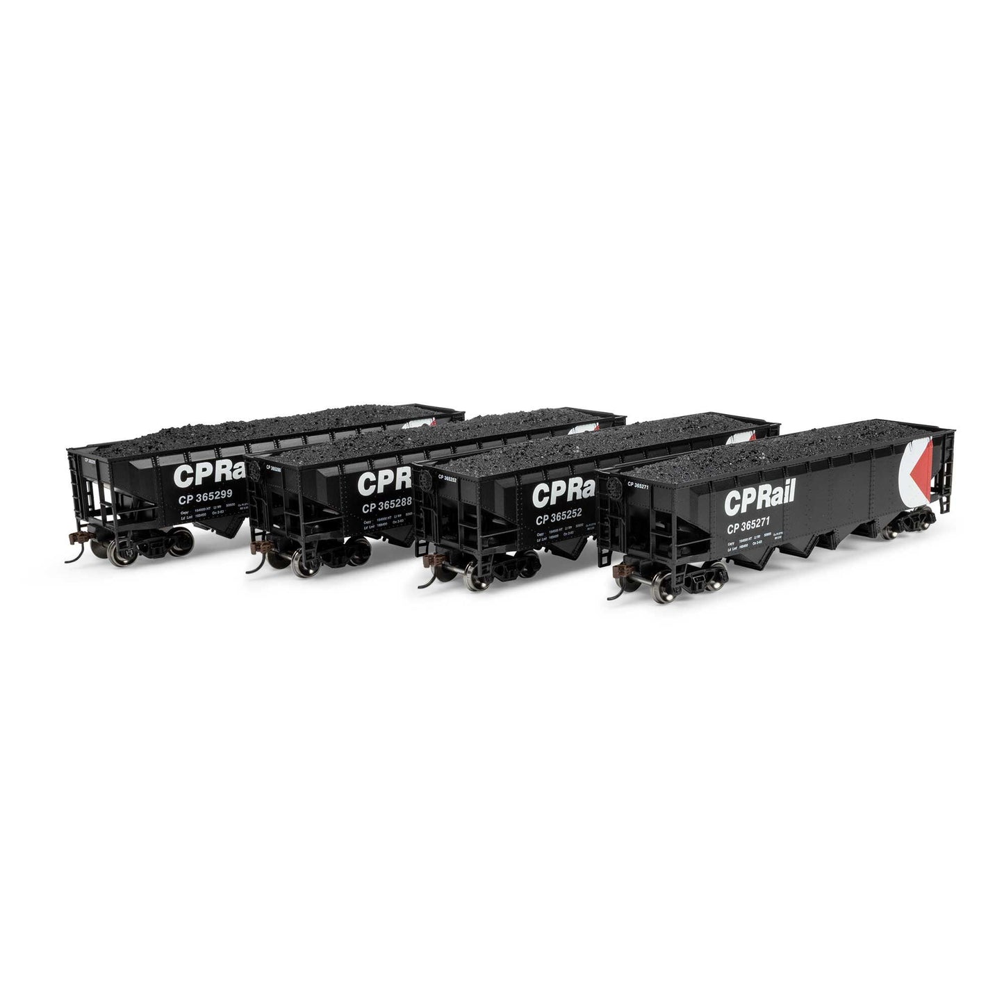 HO ATH 40' 4-Bay Offset Hopper with Load (ATH-1579)